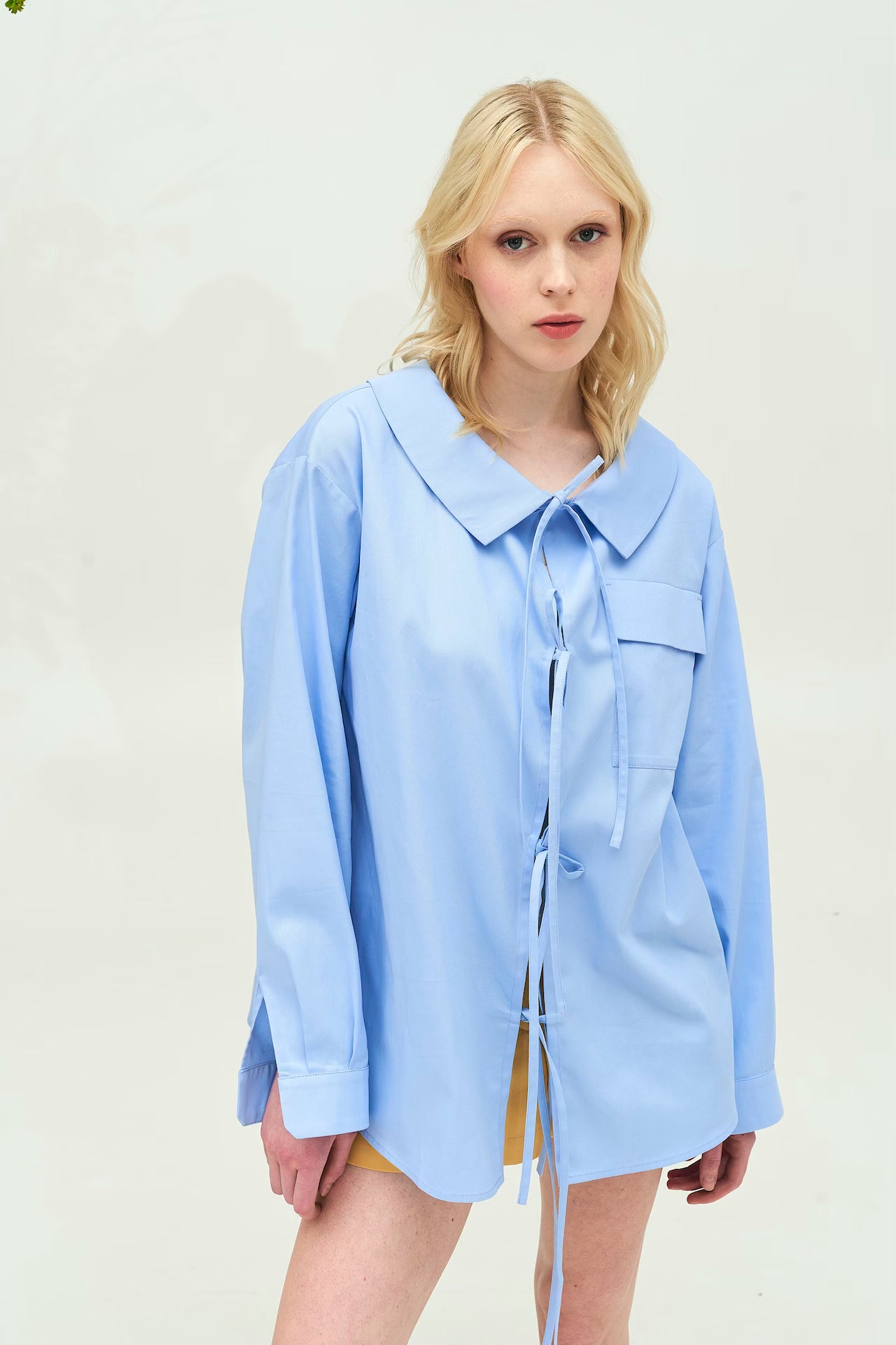 BLUE SHIRT WITH TIES