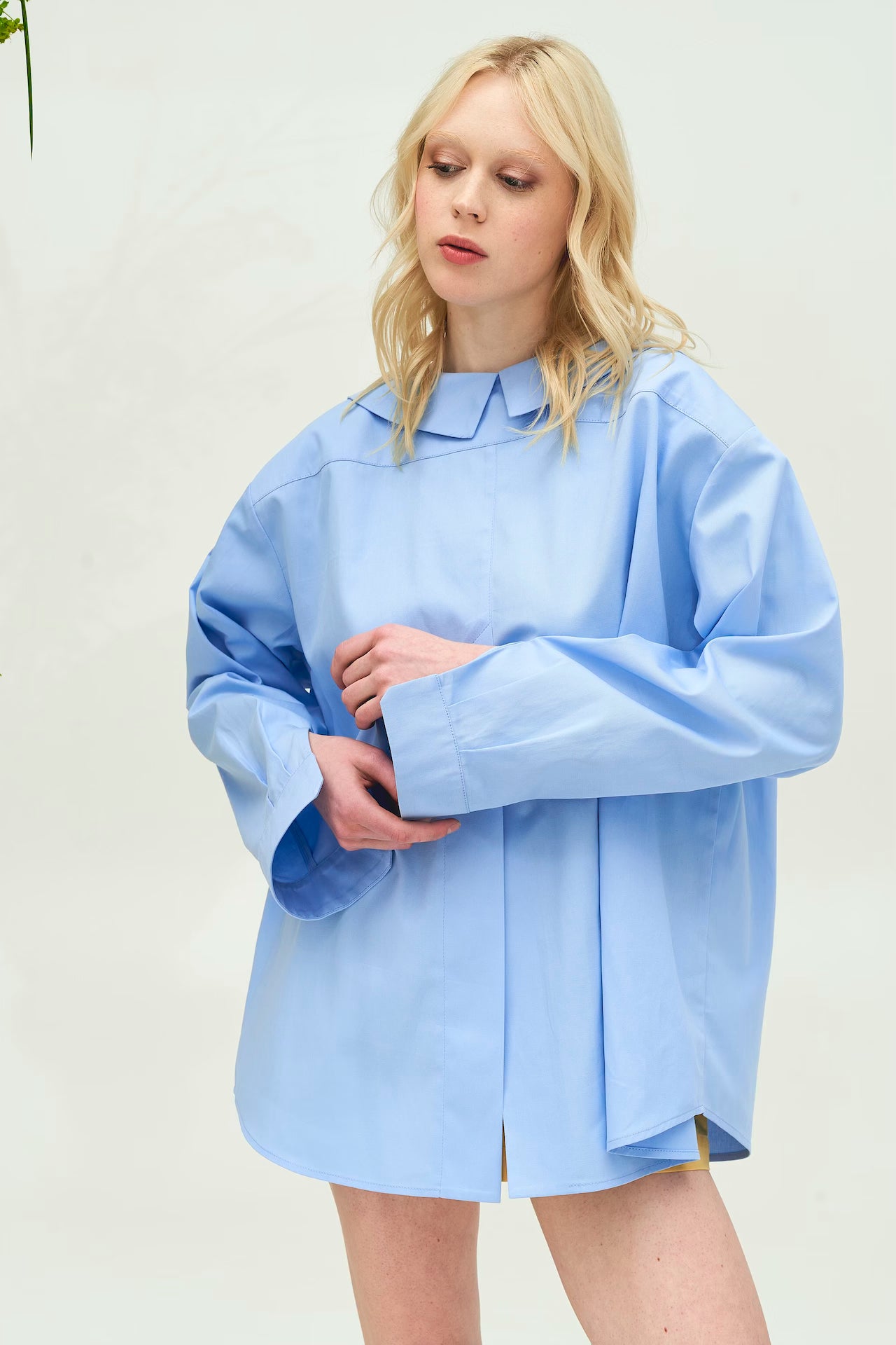 BLUE SHIRT WITH TIES