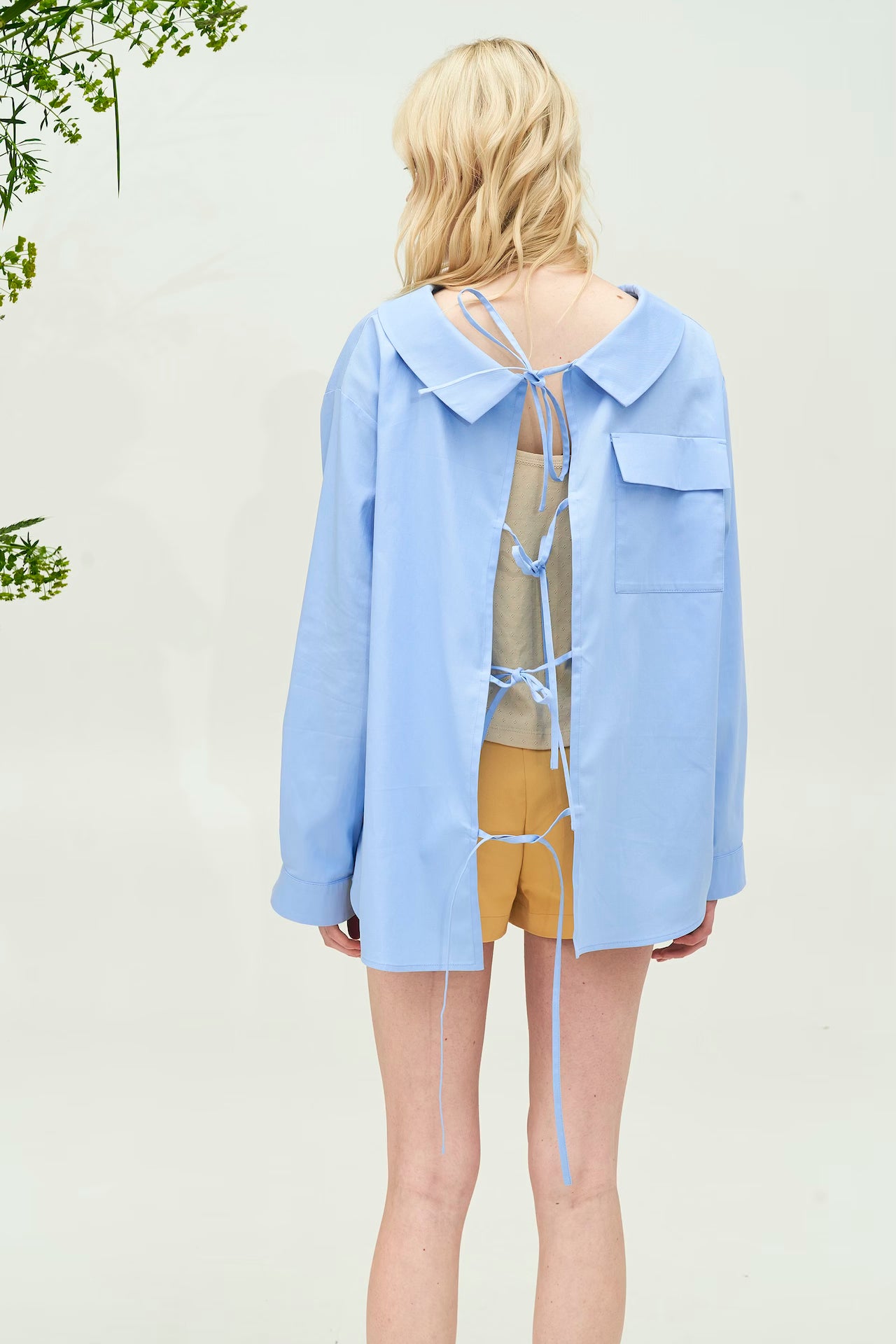 BLUE SHIRT WITH TIES