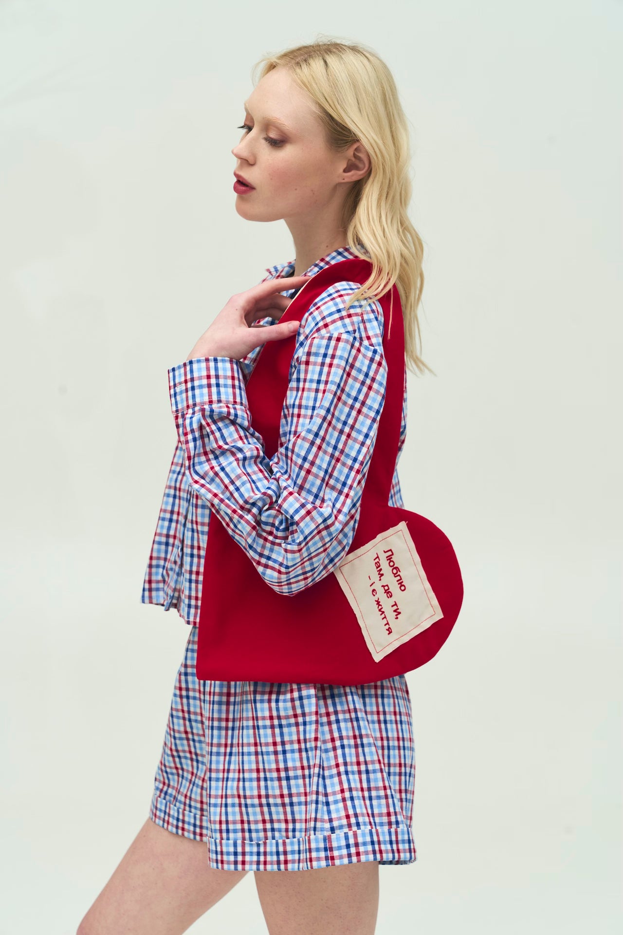 КОМПЛЕКТ З ЛЬОНУ ТА БАВОВНИ В КЛІТИНКУ