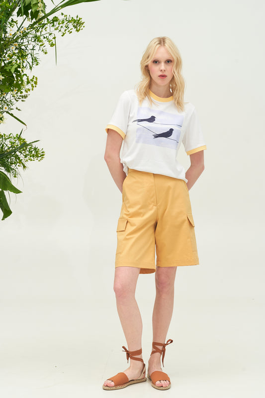 YELLOW BERMUDA SHORTS
