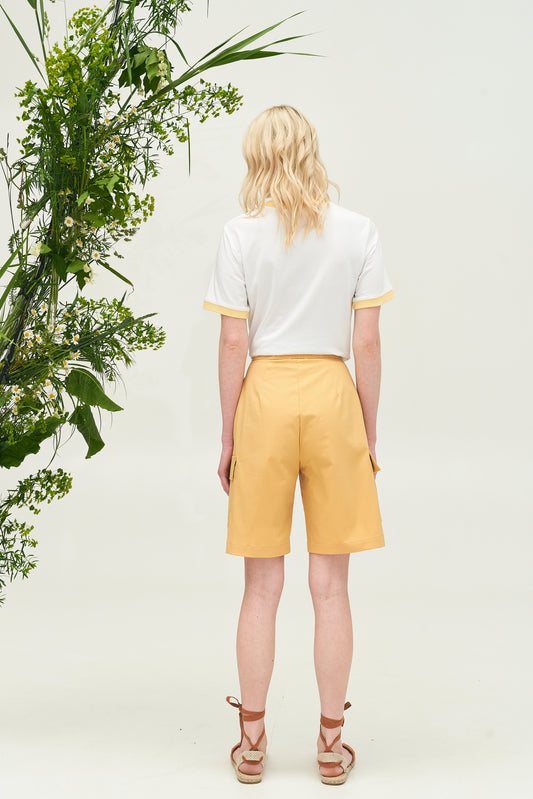 YELLOW BERMUDA SHORTS