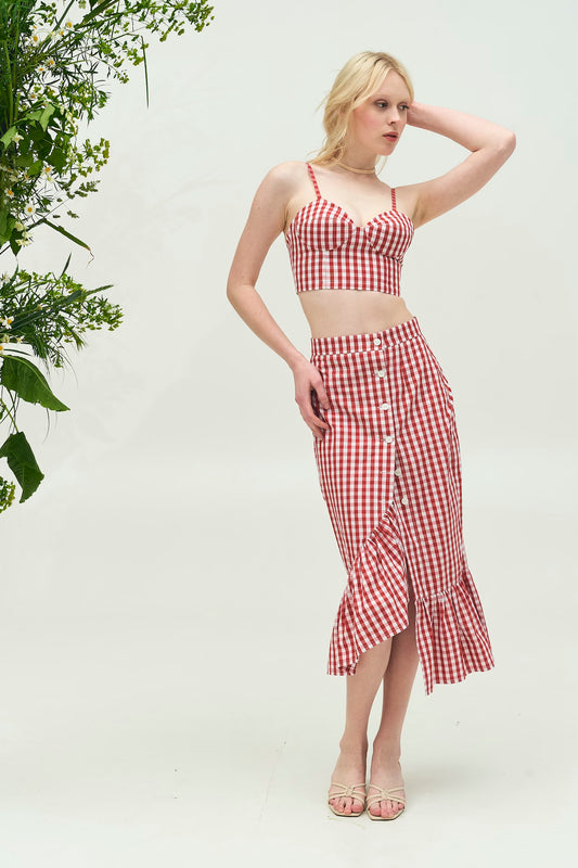 СЕТ БАВОВНЯНИЙ ТОП І СПІДНИЦЯ